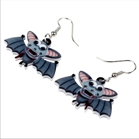 Bat Acrylic Earrings - Picture 2 of 4